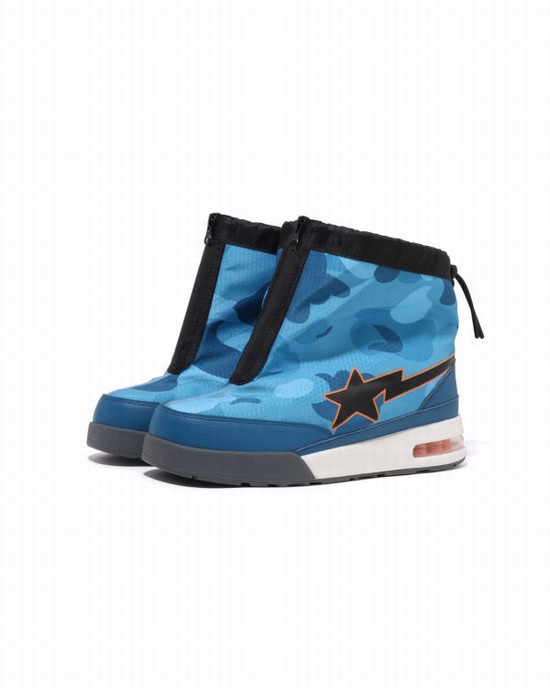 Baskets Bape Honeycomb Camo Zip Route STA M2 Homme Bleu | HJACU3462