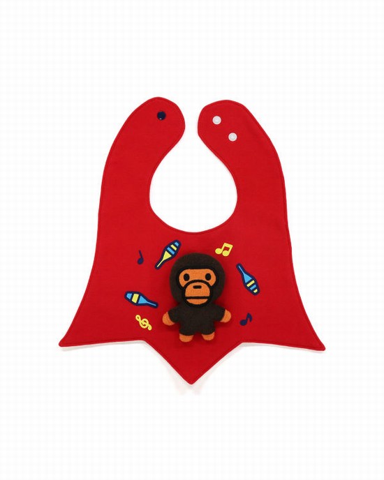 Bavoir Bape Milo Plush Doll Enfant Rouge Clair | GIRJF9720