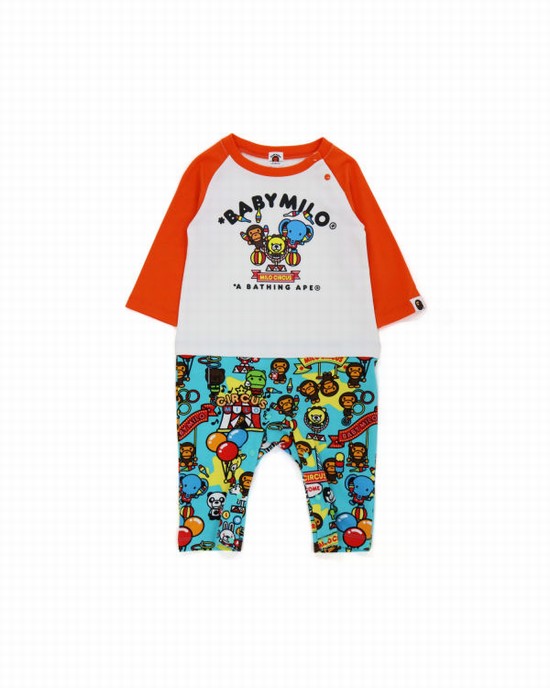 Body Bape Milo Circus L/S romper Enfant Orange | YDPTE3760