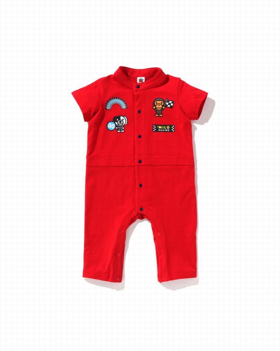 Body Bape Milo Racing Romper Enfant Rouge Clair | KADGP8764