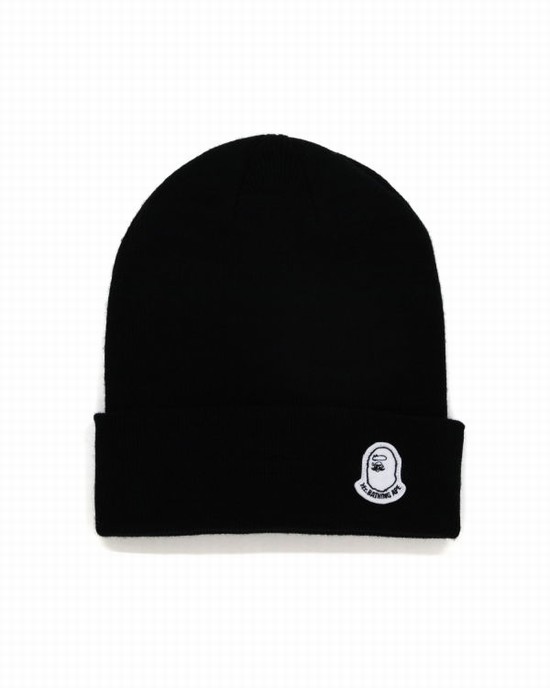 Bonnet Bape Knit Homme Noir | KYZMS1493