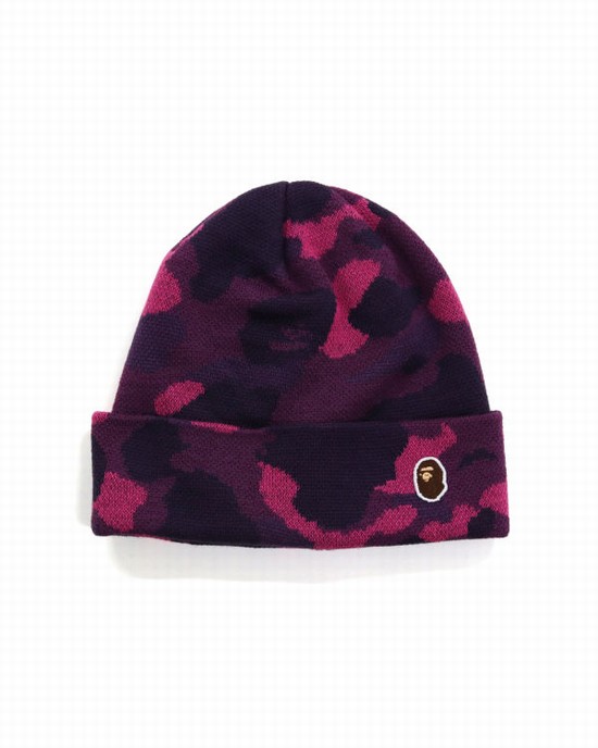 Casquettes Bape Color Camo Homme Violette Foncé | DQZXJ8451