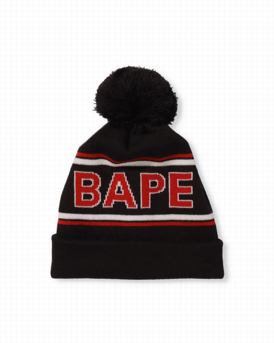 Casquettes Bape Knit Homme Noir | NUVQM9587