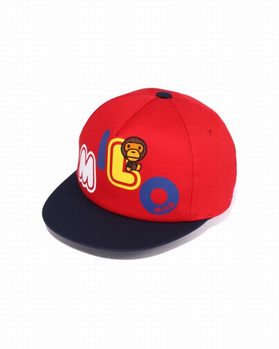 Casquettes Bape Milo Font Enfant Rouge Clair | OFZPI1739