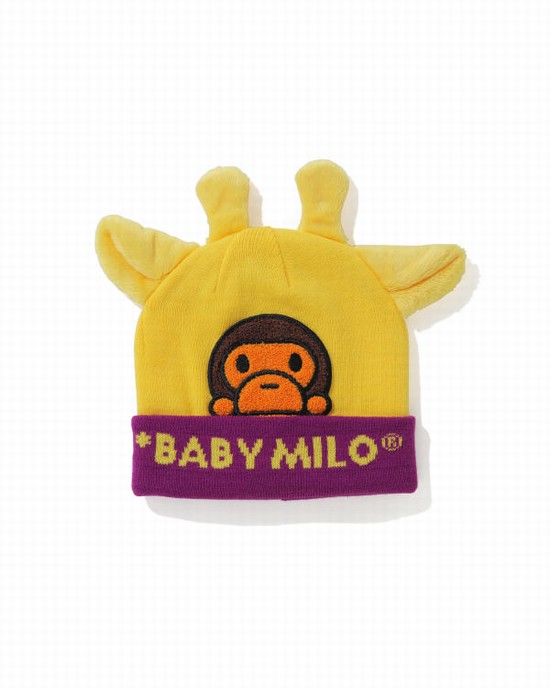 Casquettes Bape Milo Friends Boa Enfant Jaune | RKPCX0184