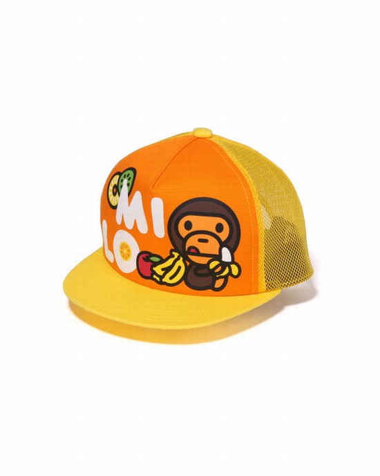 Casquettes Bape Milo Fruits Mesh Enfant Orange | NGICA8975