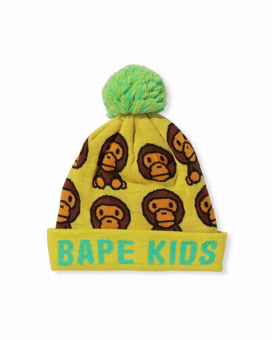 Casquettes Bape Milo Pattern Enfant Jaune | AGTLZ3528