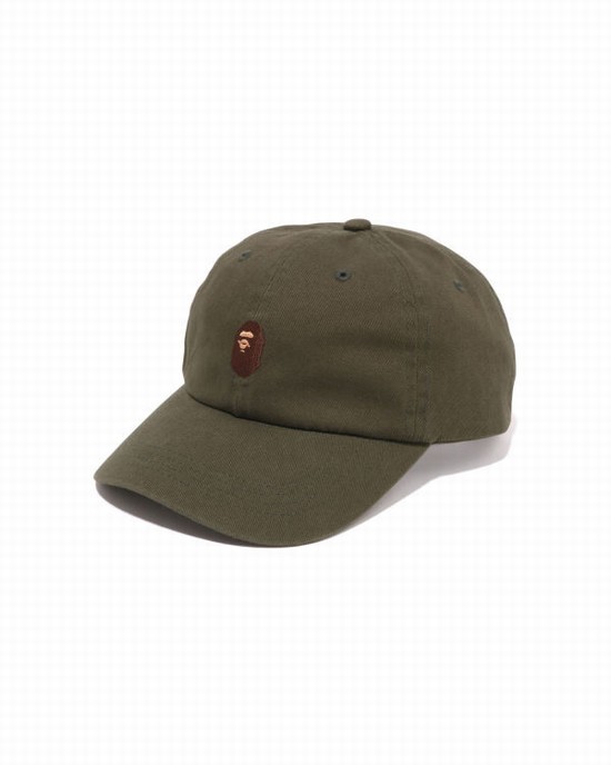 Casquettes Bape One Point Panel Homme Vert | ZEPBM7486