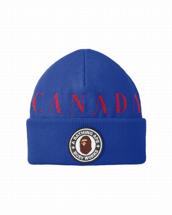 Casquettes Bape X Canada Goose X Concepts Homme Bleu | NZXDS5076