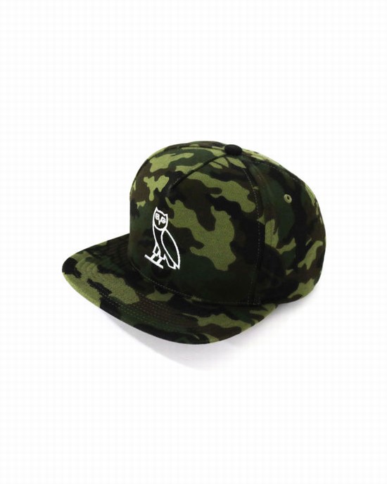 Casquettes Bape X OVO Woodland Camo Snapback Homme Vert | XNMQT2457