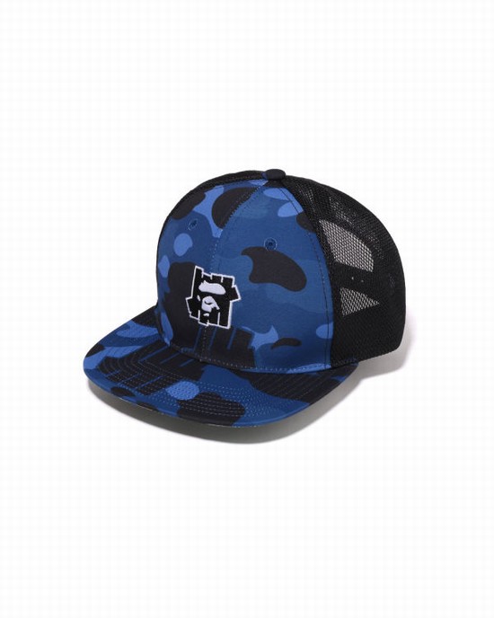 Casquettes Bape X UNDFTD Color Camo Mesh Homme Bleu Marine Bleu | BNIMO7930