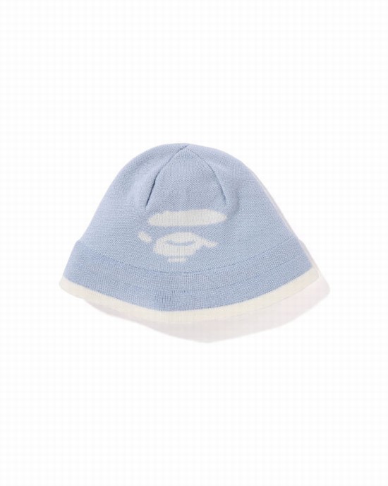 Chapeaux Bape APE Face Femme Bleu Clair | JMSDZ0736