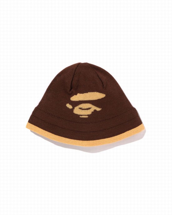 Chapeaux Bape APE Face Femme Marron | AFKSO6275