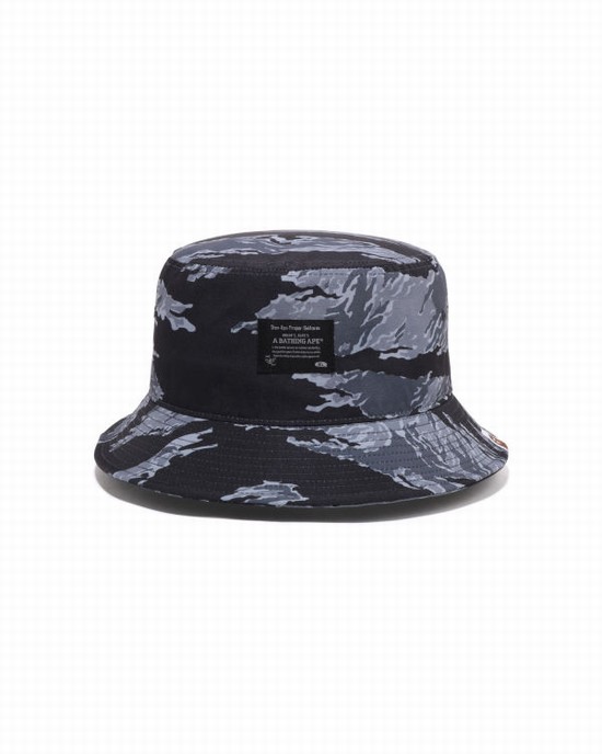 Chapeaux Bape Tiger Camo Bucket Homme Noir | KGJIP2514