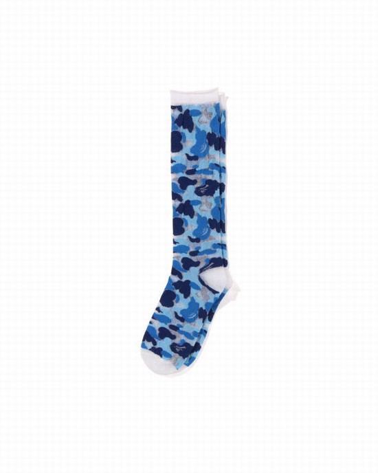 Chaussettes Bape ABC Camo Clear Femme Bleu Clair | WJBZX9473