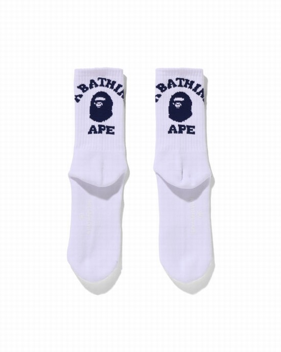 Chaussettes Bape College Homme Bleu | VQXDL9521