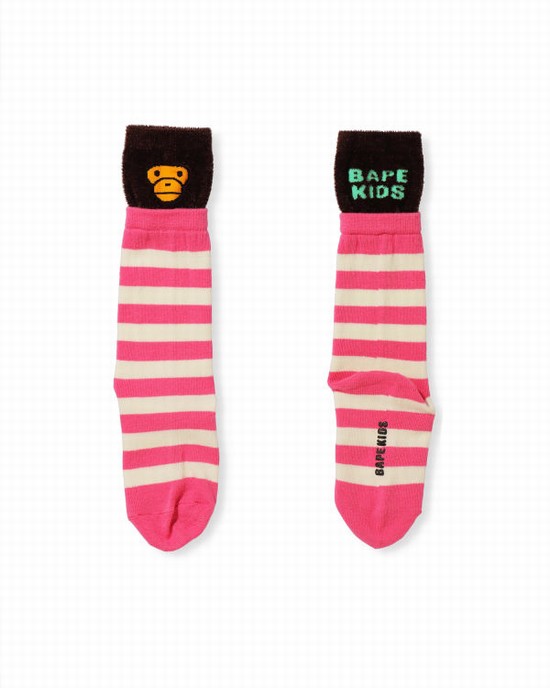 Chaussettes Bape Milo Layered Enfant Rose | FHKEM2187