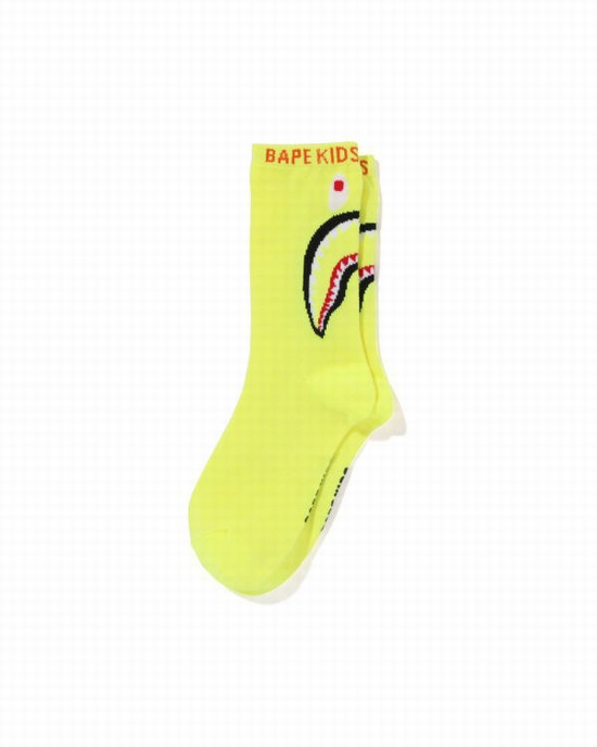 Chaussettes Bape Shark Enfant Jaune | PXGQZ9674