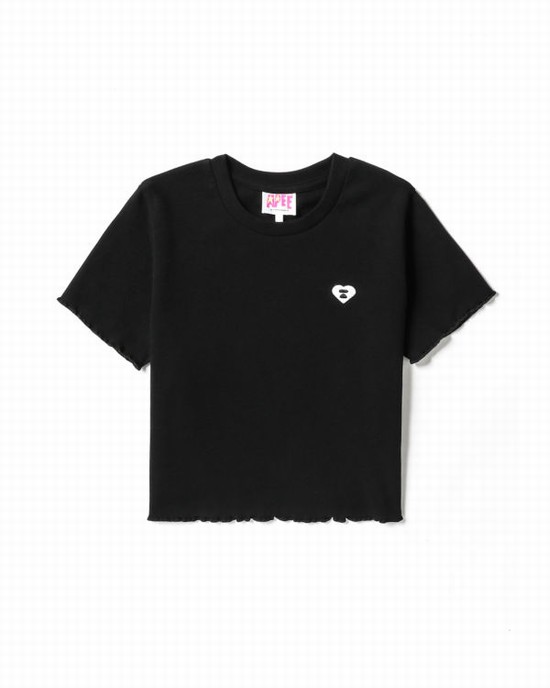 Chemisier Bape Cropped logo Femme Noir | XNGPT4650