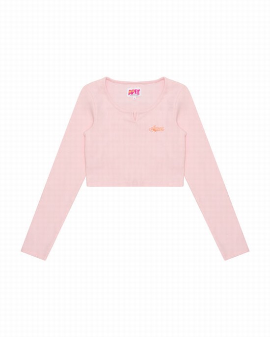 Chemisier Bape Cropped slim cut Femme Rose | DTVIE9015