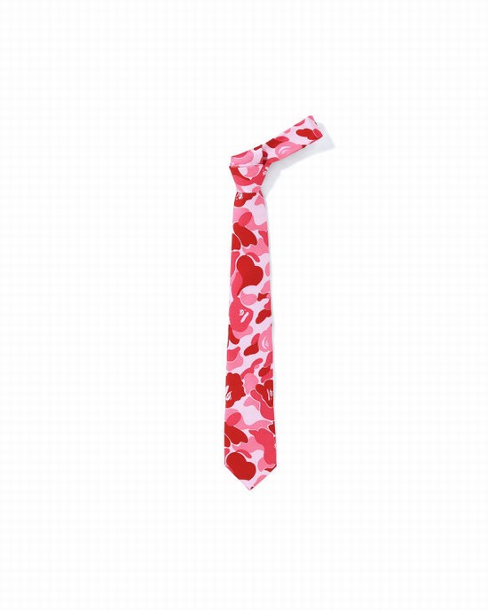 Cravates Bape ABC Homme Rose | FLENR8540