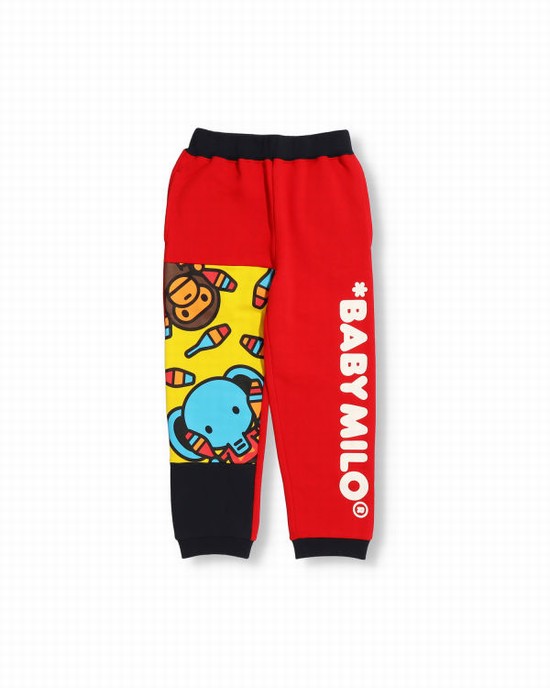 Jogging Bape Color Block Milo Circus Enfant Rouge Clair | JQUDA7501