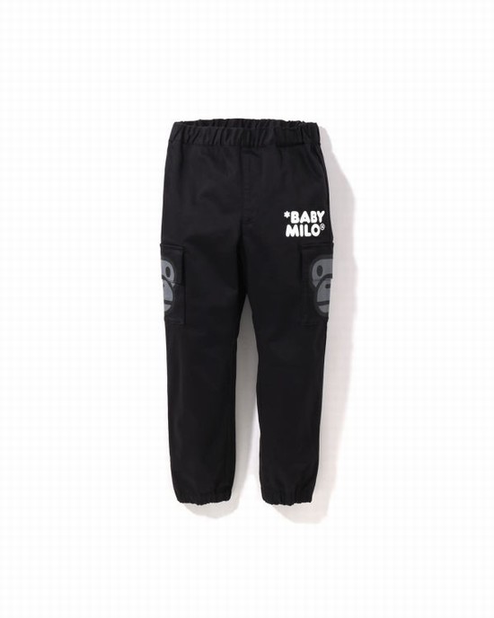 Pantalon Bape Milo Side Pocket Face Enfant Noir | VMUGS5413