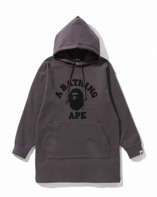 Peignoir Bape Ape Head One Point Onepiece Femme Grise Foncé | MSEHT6490