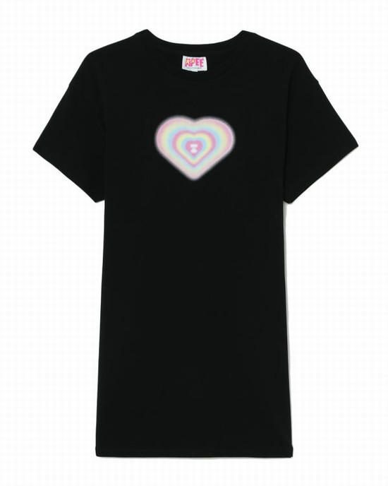 Peignoir Bape Graphique Femme Noir | MSLUH8732