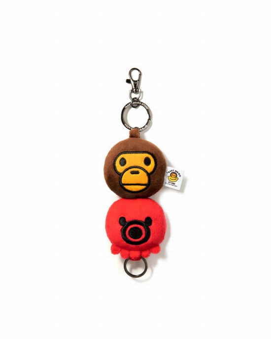 Porte-clés Bape Milo Plush Homme Rouge Clair | PFJUV1859