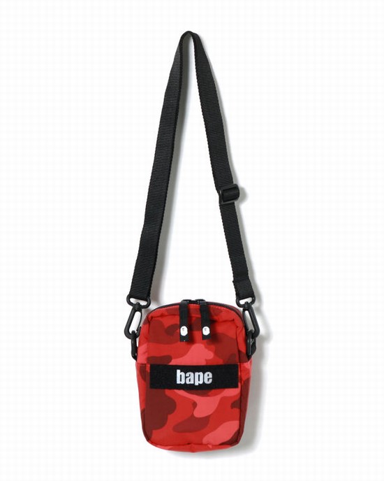 Sacs À Bandoulière Bape Color Camo Military Homme Rouge Clair | CXYRE3401