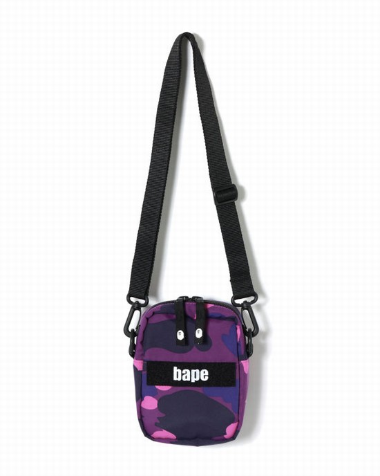 Sacs À Bandoulière Bape Color Camo Military Homme Violette | NCMJR9348