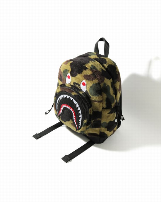 Sacs À Dos Bape 1st Camo Boa Shark Enfant Vert | OLQEC5497