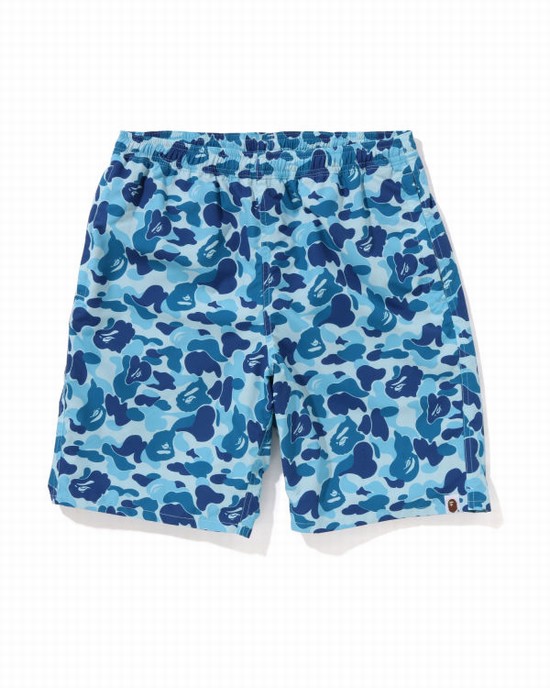 Shorts Bape ABC Camo Beach Homme Bleu | HCRFX3197