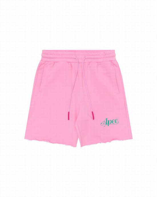 Shorts Bape Logo lounge Femme Rose | WCBYK8507