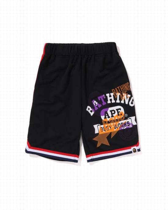 Shorts Bape Multi Print Basketball Enfant Noir | JAXYF4205