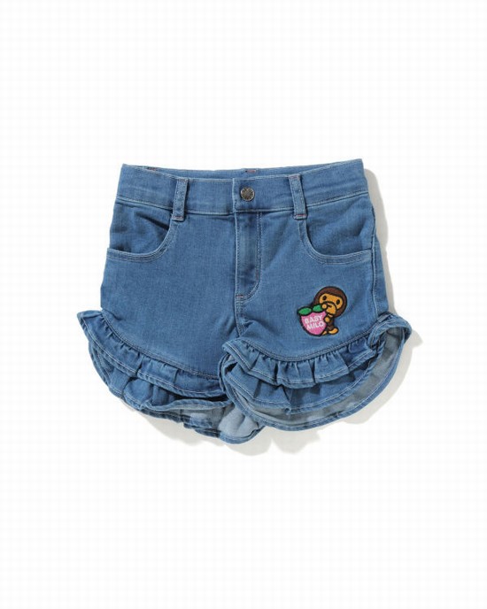 Shorts Bape Strawberry Milo Frill Enfant Bleu | YLSMD4630