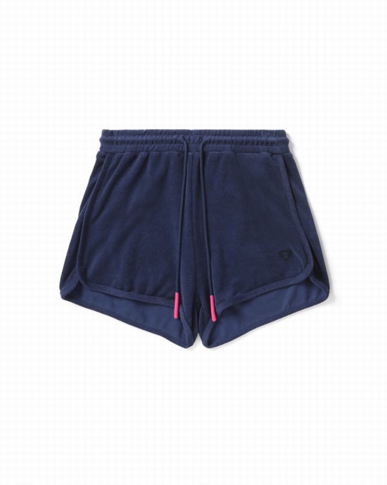 Shorts Bape Towelling track Femme Bleu Marine Bleu | DXISN4128