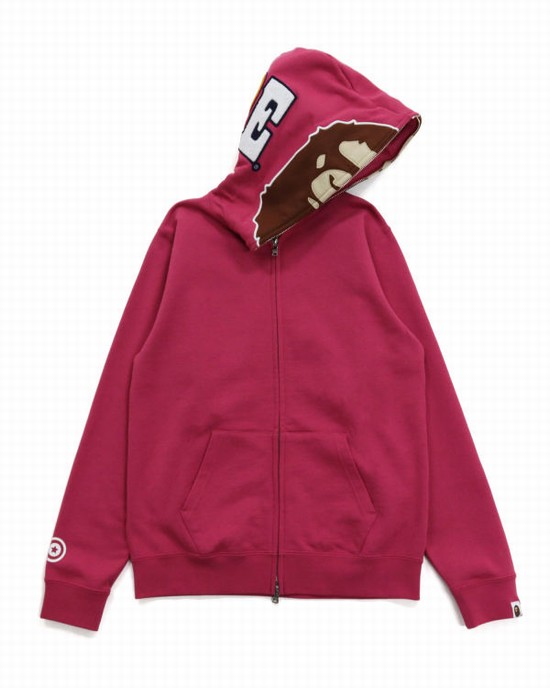 Sweat À Capuche Bape 2nd Ape Full Zip Femme Rose | FPXJS3580