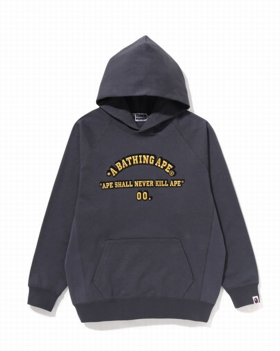 Sweat À Capuche Bape A Bathing Ape Oversized Pullover Femme Grise Foncé | VSODT1325