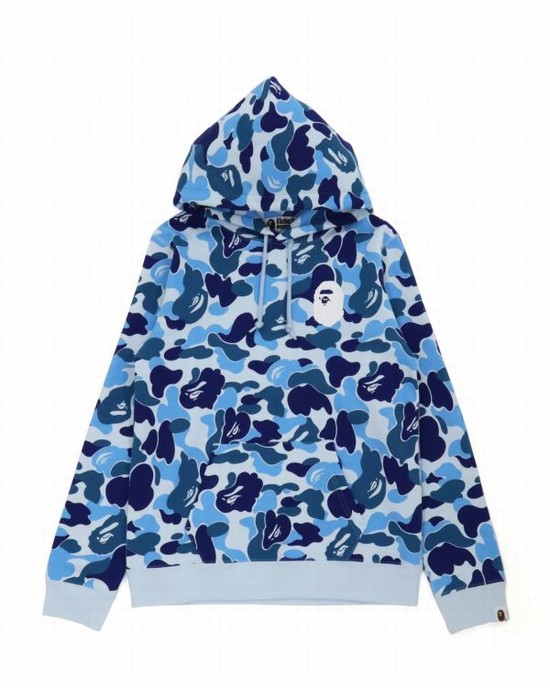 Sweat À Capuche Bape Big ABC Camo Ape Head Pullover Femme Bleu | QAGCJ4578