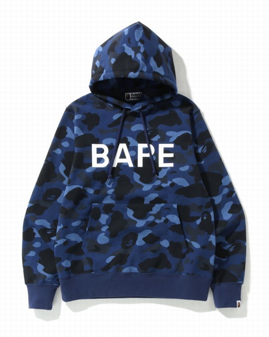 Sweat À Capuche Bape Color Camo Pullover Homme Bleu | FSAIO1742