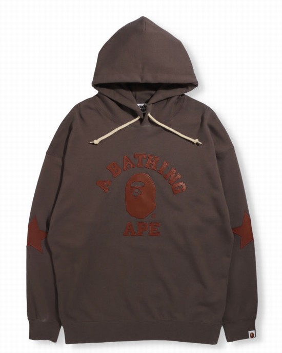 Sweat À Capuche Bape Patched Oversized Pullover Femme Grise | ZHGIK1429