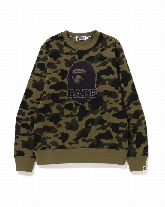 Sweats Bape 1st Camo Crewneck Homme Vert | AMTKW1039