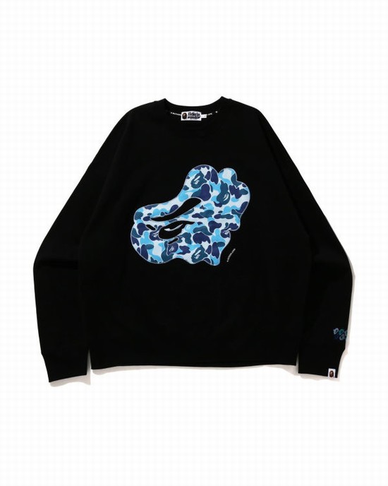 Sweats Bape ABC Camo Patch Relaxed Fit Crewneck Homme Noir | FLYHS1742