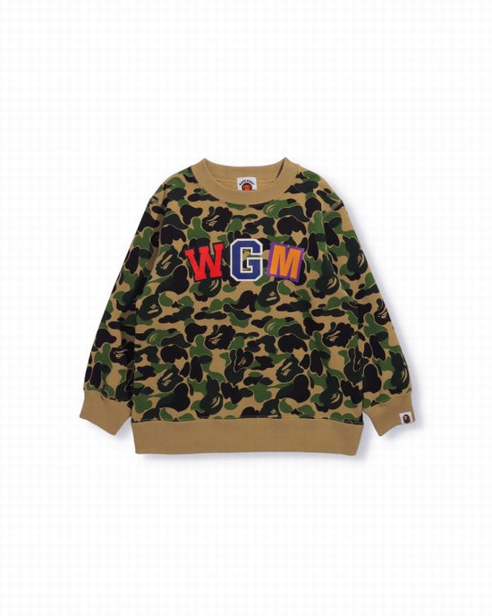 Sweats Bape ABC Camo Shark Crew Neck Enfant Vert | LBKYH5319