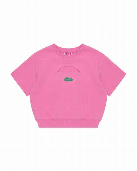 Sweats Bape Cropped logo Femme Rose | FCPYA9351