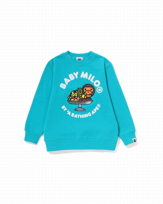 Sweats Bape Milo Fruit Crewneck Enfant Menthe | SHOZP0375