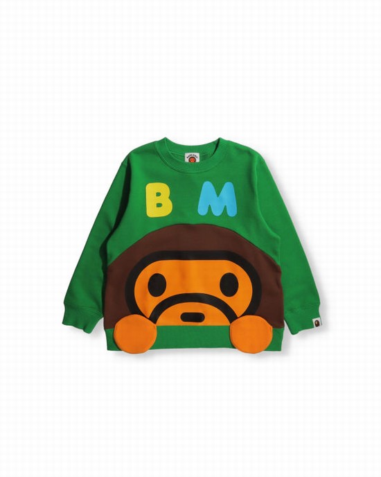 Sweats Bape Milo crew neck Enfant Turquoise | MJPSL9670