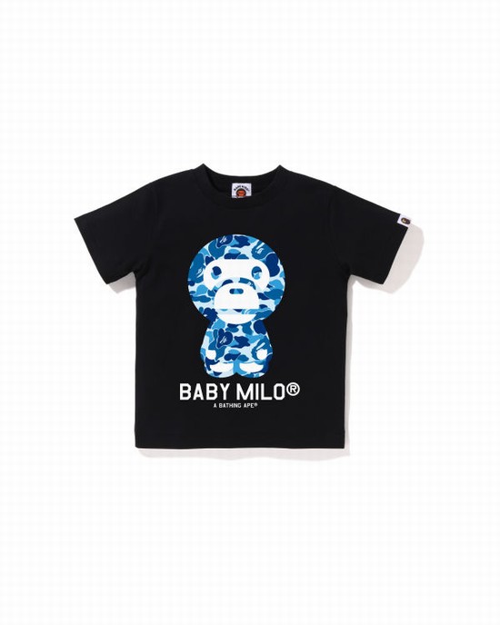 T Shirts Bape ABC Camo Milo Enfant Noir | LVXMC0541